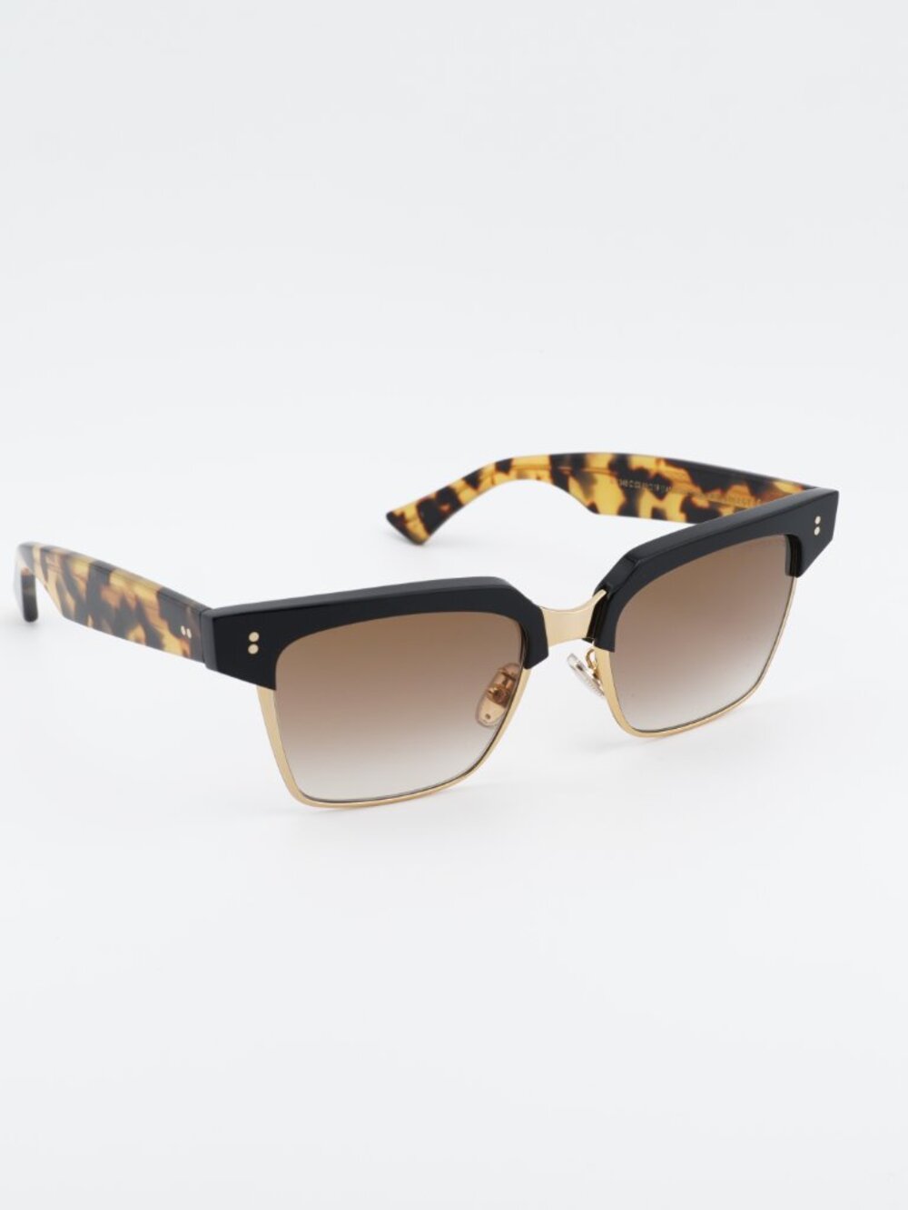 Cutler and Gross CG1348S 002 Sunglasses Black/Havana/Gold Rectangle Frame - Picture 4 of 10
